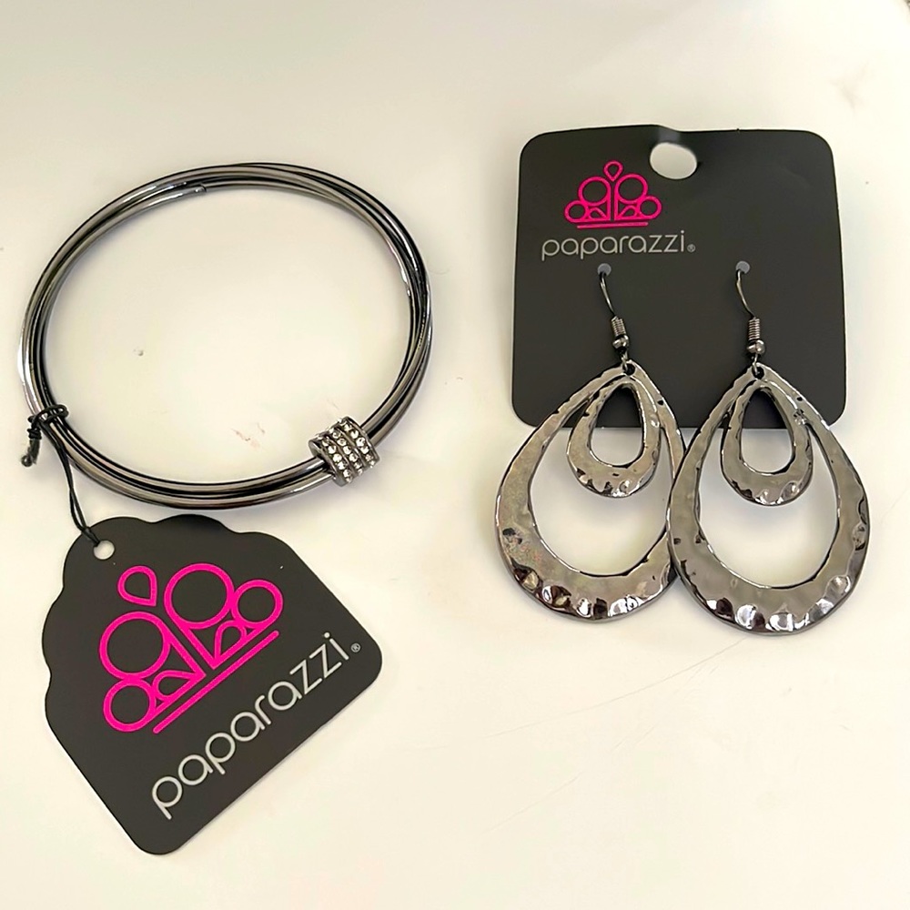 Bangle, and earrings.